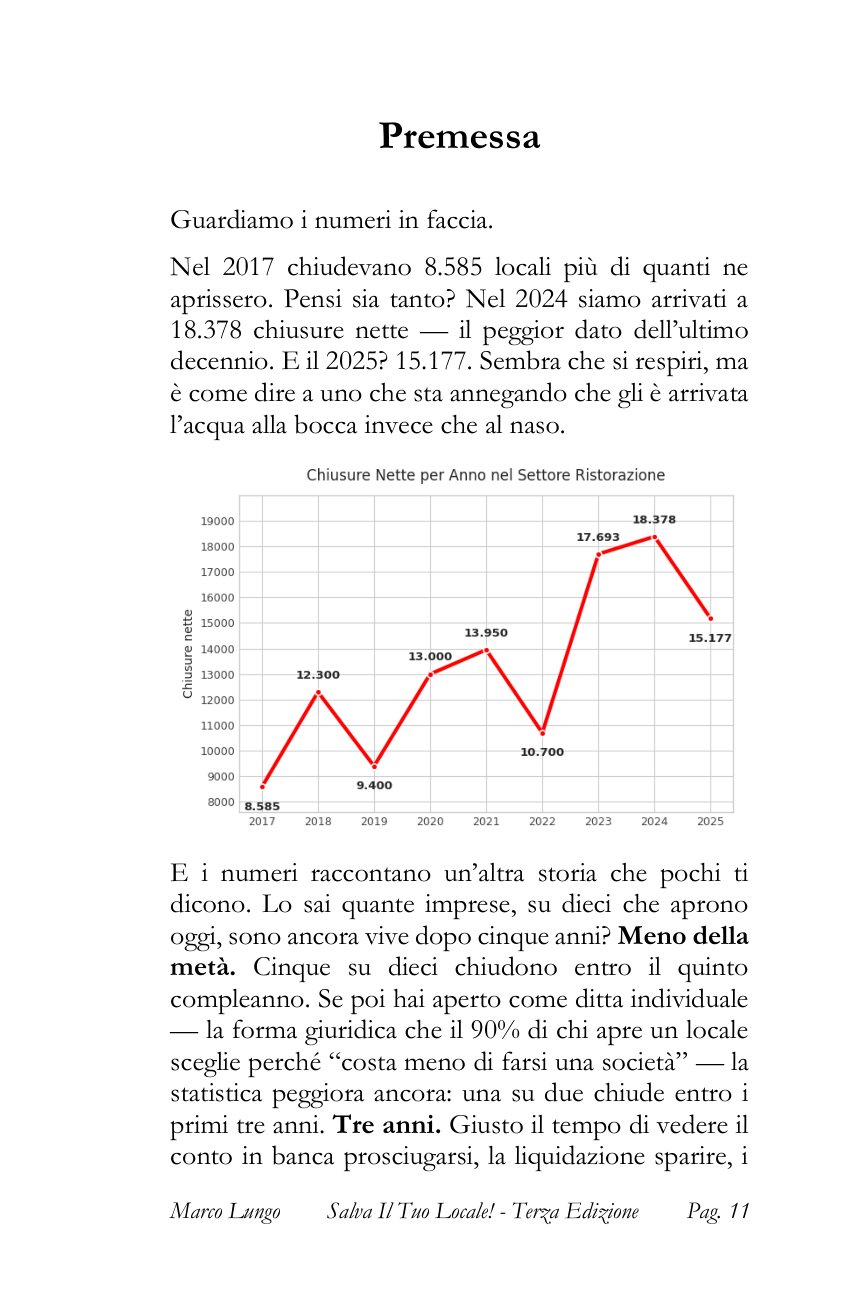 Pagina 11 di Salva il Tuo Locale!, la premessa